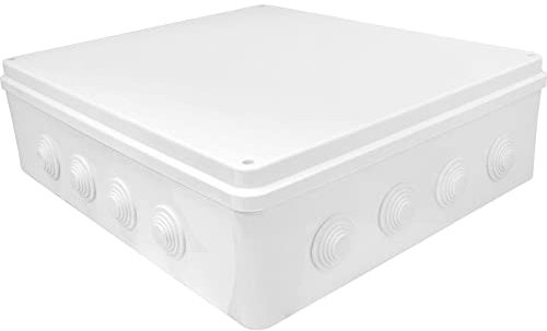 Lumonic Verteilerdose weiß 400x350x120mm mit 16 Öffnungen I Abzweigdose Aufputz - IP65 I Verbindungsdose, Klemmdose, Abzweigkasten für Innen & Außen