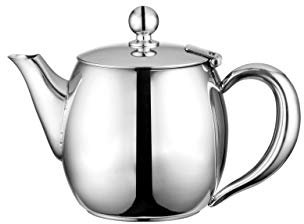 Café Olé Tetera Buxton, Acero Inoxidable 18/10, 430ml, 15oz, Asa de Tacto Frío, Boquilla Antiderrame, Pulida a Espejo, BUT-015