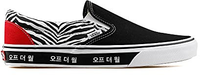 Vans - Zapatillas de Skate para Mujer, tipografía Coreana, Color Rojo y Azul Real, 28,0~29,5 cm, Tipografía Coreana Racing Red True Blue, 28.0~29.5 cm