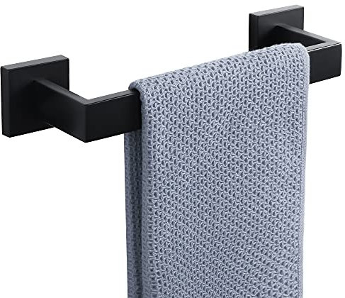 Sayayo Porta Asciugamani Bagno da Parete Portasciugamani Porta Salviette 30CM Appendi Asciugamani Bagno, SUS304 Acciaio inossidabile Nero Opaco, EGYT030-B