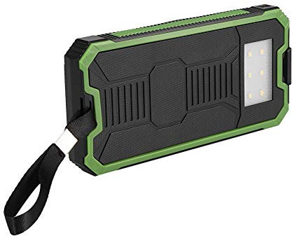 Cargador Power Bank, 20000mAh de Gran Capacidad, Compatible con el Banco de Energía Solar de Carga Rápida Solar para Viajes, para el Hogar, para la Escuela, Al Aire Libre(Verde)