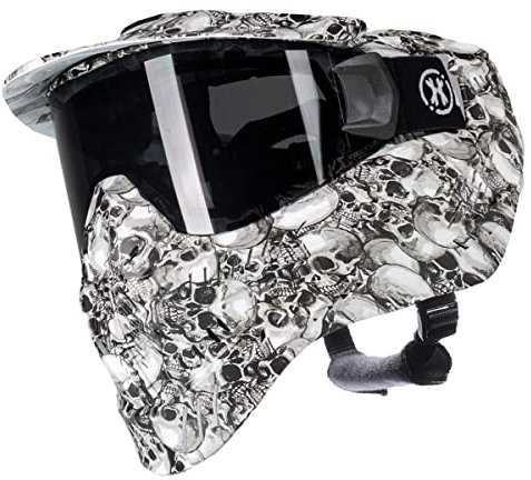 HK Army HSTL Softair Paintball Maske mit Thermo-Gläsern, beschlagfrei (Totenkopf/Smoked Gläser)