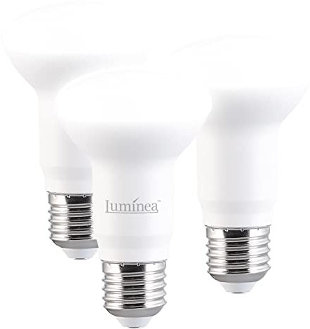 Luminea LED Lampen E27: 3er-Set LED-Reflektor R63 E27, 8W (ersetzt 60W), 806lm, tageslichtweiß (LED-Beleuchtung E27, Kaltweisse E27 LED-Birnen, Leuchtmittel kaltweiß)