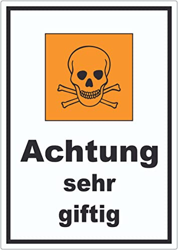 Aufkleber Gefahrensymbol sehr giftig Totenkopf A7 (74x105mm)