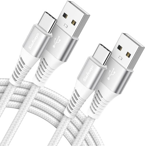 USB C Charger Cable 3M 2Pack Extra Long Type C Cable Nylon Charger Fast Charging Lead for Samsung Galaxy S21 S20 fe S22 S23 S24 Ultra A12 A13 A33 A53 S10 S9 S8 Plus,PS5,Sony Xperia XZ,Tablet,MacBook