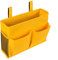 ELEZAY Bedside Caddy 600D Oxford Hanging Large Capacity Bedroom Organiser with 4 Pockets Hook-and-Loop Fastener Straps for Dorm Bunk Bed Crib Stroller 29x20x10CM, Yellow