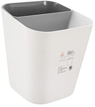 Zerodeko Poubelles De Bureau Corbeille à Papier Domestique Blanche Double Usage Poubelle Poubelles De Voiture