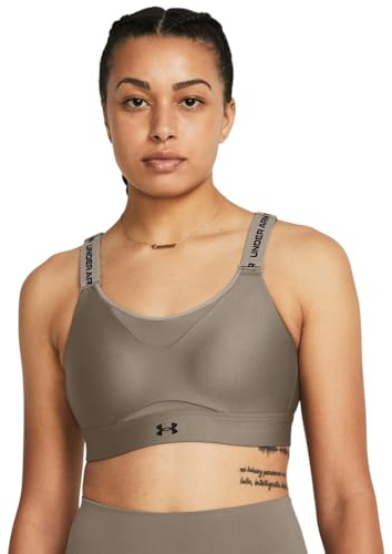 Under Armour Damen Infinity High Impact Sport-BH, (200) Taupe Dusk/Schwarz, (X-Small) A/C