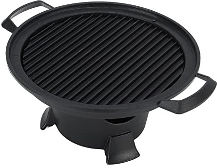 Hibachi-Grill aus Druckguss-Aluminium, Tragbarer Holzkohlegrill, Campinggrill, BBQ-Herd Mit Antihaftbeschichteter Backform Für Picknick-Camping Im Freien