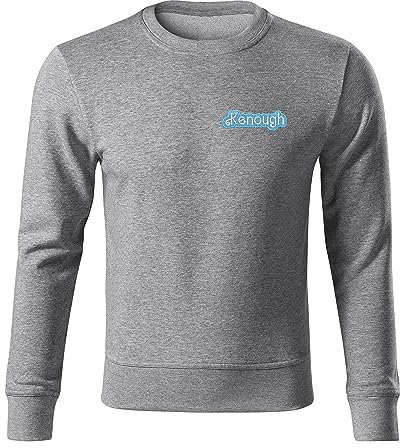 BroiderStudio I Am Kenough Ocean Dunkelgrau Sticken Emblem Ursprünglich Kapuzenpullover Prämie Klasse Unisex Size L