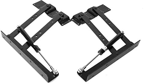 Reotto Klappbarer Schreibtisch mit Hubplatte, Pneumatische Hydraulische Scharnierbeschläge, 2 Paar 50 Kg/100 Lb Hubrahmen-Schreibtischmechanismus-Federscharnierhalterungen, Zubehör für