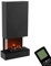 GLOW FIRE Wasserdampf Kamin HÖLDERLIN Hoch (Wandkamin) - Elektrokamin für die Wand mit realistischen LED 3D-Flammen, Knistereffekt & Fernbedienung, 80x158x30 cm, Opti-Myst 500 mit Holz-Deko, Schwarz