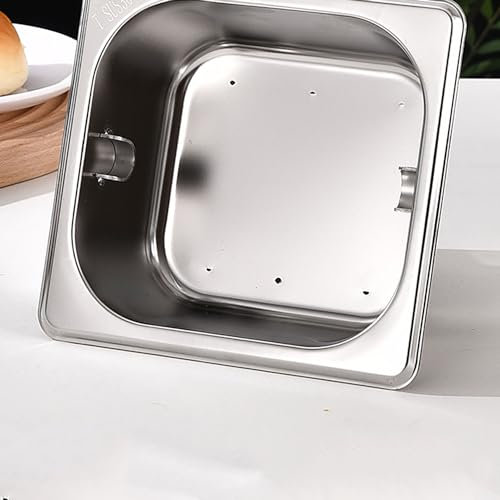 JOSBY Rouleau d'épandeur de beurre en acier inoxydable, beurrier fondu pour fruits de mer, beurrier de maïs, rouleau de beurre de chignon, dôme de fusion de fromage, design de rouleau perforé