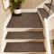 Antirutschmatte Treppe Ohne Kleben für Außen Innen, Stufenmatten Gummi Wasserfeste für Holz/Beton Stufe, Polyester Treppenteppich Waschbar, Rutschfest Treppenstufen matten für Kinder ältere und Hunde