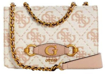 GUESS Izzy Convertible Xbody Flap Dusty Rose Logo
