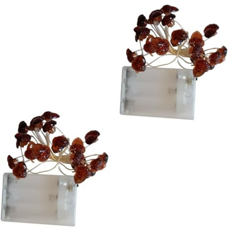 Amosfun 2 Stück Schnur weihnachtsdeko christmas decorations Blumengirlande Thanksgiving-Lichter Thanksgiving-Hängeleuchten drinnen Kranz Nachtlicht Dekorative Lichter schmücken Plastik