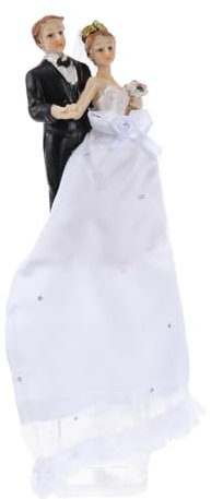 KONTONTY Kreative Hochzeitstortenfigur aus Kunstharz als Mehrzweckiger Party Tortenaufsatz mit Brautpaar Design zur Stilvollen Hochzeitsdekoration und Feieratmosphäre