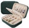 Dajasan Reise Schmuckkästchen, Klein Schmuckaufbewahrung, Schmuckschatulle für Damen Mädchen, Samt Schmuckbox, Schmuck Organizer für Ringe, Ohrringe, Halskette, Armbänder (Grün)