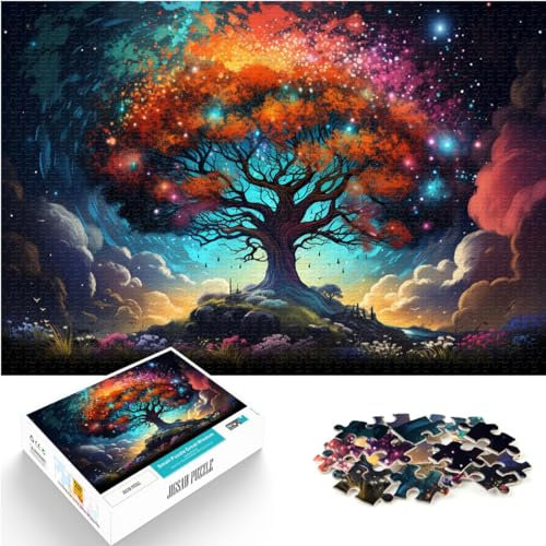 Puzzle für Fantasie-Baumhaus in Farbe, 1000 Teile. Holzpuzzle ganze Familie, 1000 Teile (50 x 75 cm)