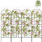 TANGZON 180cm/220cm Tall Metal Garden Trellis for Climbing Plants, 2/4 Pack Fence Trellis Panels, 2-in-1 Retro Style Cucumber Trellis, Decorative Plant Support Stand for Rose Ivy (4PCS, 50 x 180 cm)