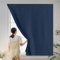 Ohne Bohren Hitzeschutzrollo 130 x 210 cm, Beschichtung Sonnen, Einfache Installation, Maßgeschneiderte Größe Sonnenschutz Rollo Sichtschutz, mit Klettband für Fenster Türen, Blau