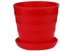 Pot de fleurs en plastique pour plantes succulentes colorées - Pot de fleurs pour terrasse, pelouse et jardin - Diamètre : 30 cm - En plastique - Rouge - Taille unique