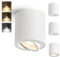 Gleonlux LED Deckenspot Aufbauspot Weiß Dimmbar, Aufbaustrahler Schwenkbar mit GU10 Fassung, LED Spots 230V 5W CCT 3000K/4000K/6000K, Aufputz Spots Deckenstrahler aus Aluminium Downlight 4 Stück