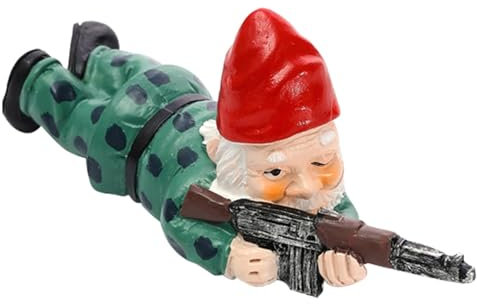 Army Garden Gnomes Army Garden Gnome Gnome Figurine - Resin Army Dwarf Statue Dwarf Figurine Garden Sculpture Resin Garden Yard Lawn