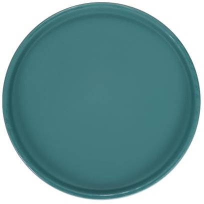 M METERXITY Ceramic Plant Saucer, 6.3 Inch 16cm Plant Water Catcher Tray, Plant Pot Saucers for Indoor/Outdoor Plants/Flower Drainage Drip Water Tray [Round Green Blue]