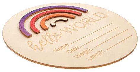 COOPHYA Holz Fortschrittskarten Monatliche Karte Anzeige Holz Monatsschilder Namensschilder Für Kinderzimmer