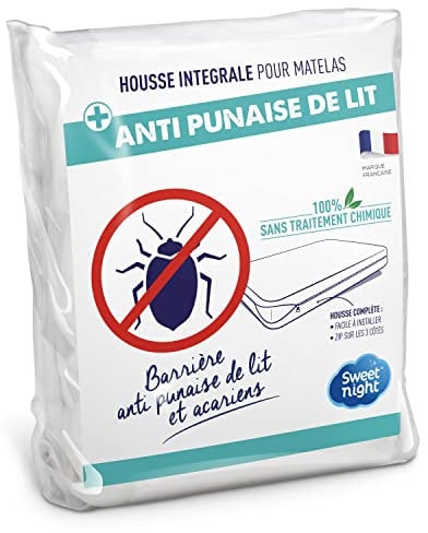 Sweetnight - Fodera integrale per materasso singolo 90x200 cm | Anti cimice e antiacaro | Silenzioso | Chiusura a cerniera | Senza trattamento chimico | Spessore fino a 20 cm