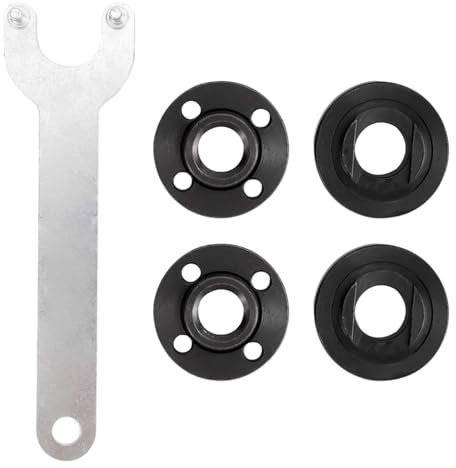 140mm Angle Grinder Spanner Wrench with 4 Flange Nuts (Internal & External),Angle Grinder Spanner Angle Attachments Compatible with 140mm Angle Grinders