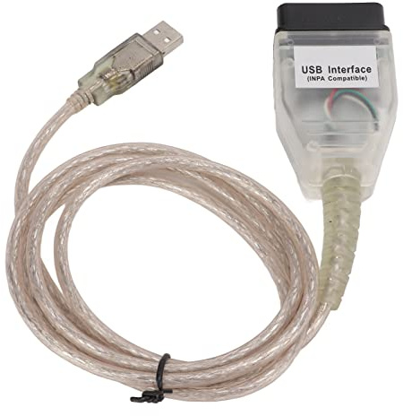 K+DCAN Diagnosekabel, OBD2 Diagnostic Scanner mit USB Schnittstelle und | Software CD für Fahrzeugdiagnose, Fehlercode Lesen/Löschen und Codierung, Kompatibel mit E-Serien wie E60 E90
