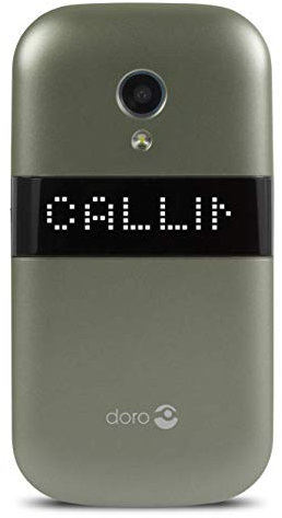 Doro 6050 Unlocked Clamshell Camera Phone For Seniors With External Display (Champagne/White)