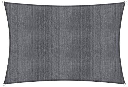 Lumaland toldo Vela de Sombra 100% Polietileno de Alta Densidad Filtro UV Incl Cuerdas Nylon 3x4 Gris Oscuro