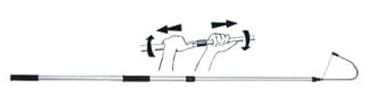 Nuova Rade Telescopic Fishing Hook Aluminium 80-120.5cm