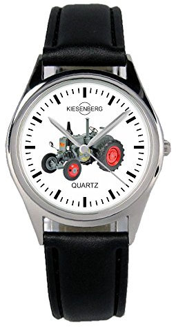 KIESENBERG Armbanduhr Ackerluft Traktor Trecker Fahrer Geschenk Artikel Idee Fan Damen Herren Unisex Analog Quartz Lederarmband Uhr 36mm Durchmesser B-1618