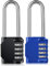 BeskooHome Locker Lock Combination Padlock, 4 Digit Security Padlocks with 6.5cm Long Shackle, Coded Padlock Outdoor for Gate, Shed, Fence, Storage, Hasp, Gym Locker, School Locker (Blue&Black)