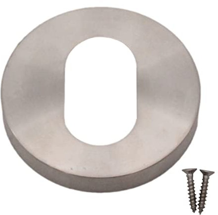 Keyhole Cover Escutcheon Stainless Steel Oval Finish Pack of 1