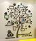 Wandtattoo Baum 3D DIY Wandaufkleber Familie Bilderrahmen Foto Hund Sticker Wandbilder Wandkunst Wanddekoration für Schlafzimmer Wohnzimmer Kinderzimmer Hause Kindergarten 1 Schwarz
