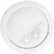 Decor Decorline - 32 Piatti Eleganti in Plastica Rigida Riutilizzabili per 16 persone - Collezione Orchid - Bianco/Argento- Piatti per la cena e il dessert - 2 misure (16x26cm, 16x19cm)