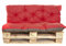 Palettenkissen Outdoor - Palettenkissen Set - Palettenkissen Set Indoor (Sitzkissen 120x60 +Rückenlehne 120x50, Rot)