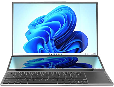 Annadue Laptop a Doppio Schermo Schermo Principale da 16 Pollici e Touch Screen da 14 Pollici per Win11/10 per Processore I7, DDR4 da 16 GB SSD PCIe da 1 TB, Laptop con