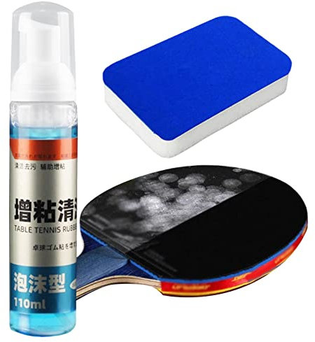 Renywosi PingPong Paddle Cleaner,100ml Powerful PingPong Cleaning Spray, Table Tennis Cleaning Kit | Portable Cleaning Spray Bottle for Table Tennis Equipment Care