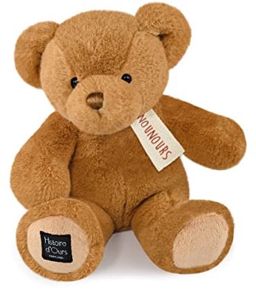 Histoire d'Ours - Peluche Ours - Le Nounours - Noisette - 28 cm - Peluche Super Douce à Caliner pour les Enfants Filles et Garçons - Idée Cadeau de Naissance Bébé, Noël et Anniversaire - HO3226