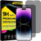 4youquality Privacy Screen Protector for iPhone 14 Pro Max (6.7-Inch), Anti Spy Tempered Glass Film, 2-Pack, [LifetimeSupport][Anti-Spy][Impact-Resistant][Anti-Scratch]
