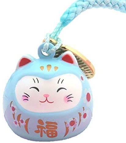 Lpitoy Porte-clés Maneki Neko Japonais Chat Chanceux, Breloque de Chat Maneki Neko Cartoon, Accessoire de Voiture de Téléphone Sac Pendentif Bonne Chance Richesse Cadeau de Couple