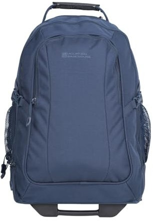Mountain Warehouse Voyager 35-l-Rucksack mit Rädern - versteckte Riemen, Laptop-kompatibel, lässige und multifunktionale Reisetasche - Für Camping, tägliches Pendeln, Herbst Marine Einheitsgröße