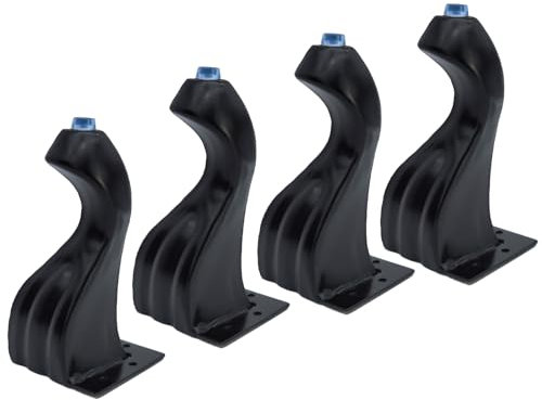 AADDFDD Möbelbeine aus antikem Metall, europäischer Stil, robuste Ersatzfüße, Hardware-Stützbeine für Sofa, Stuhl, Couch, Ottomane, Schrank, 14,5 x 6,5 cm, schwarz, 4 Stück