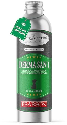 Pearson, Derma San 1 Veterinary Shampoo für Hunde, 250 ml, Made in Italy,